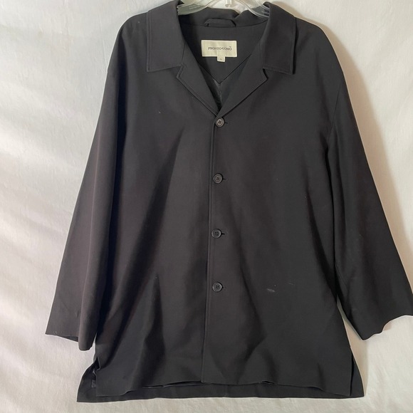 Pronto‎ Uomo Men's Black Wool Blend Blazer Jacket Pant Suit Set Size L